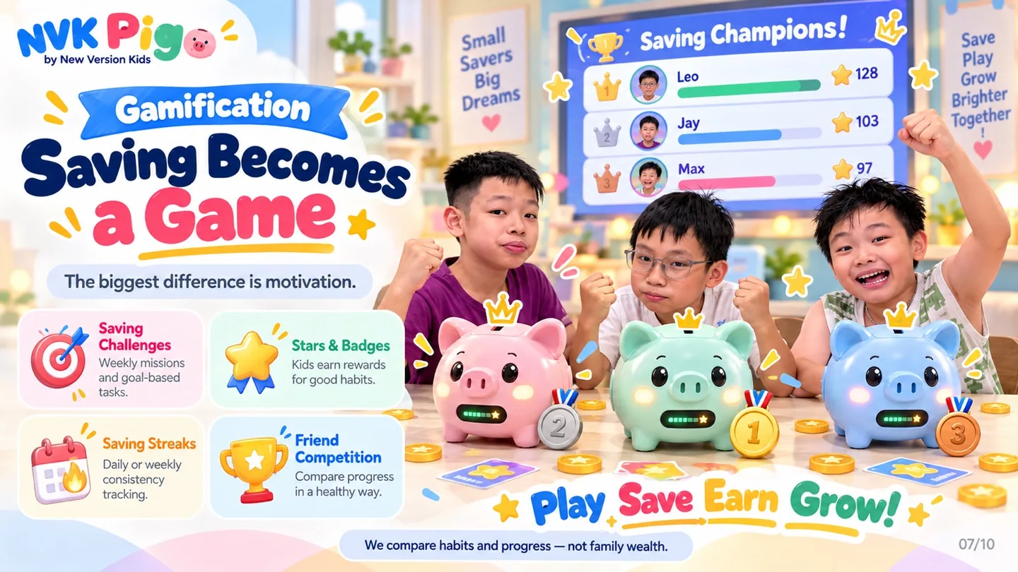 Gamified savings storyboards
